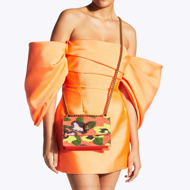 Kurt Geiger mujer bandolera pequeña london shoreditch 2LPR114 | bolsas naranja